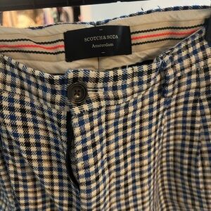 Scotch & Soda Blue and White Patterned Trousers